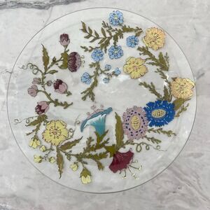 Beautiful vintage floral platter in the‎ style of Dorothy Thorpe